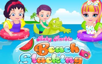 Baby Barbie Beach Slacking