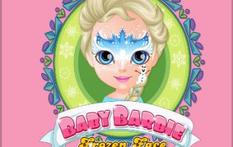 Baby Barbie Frozen Face Painting