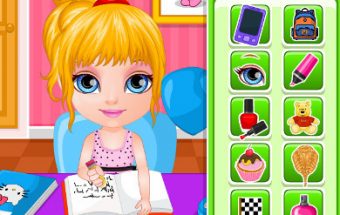 Baby Barbie Homework Slacking
