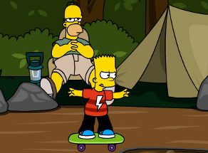 Bart Simpson Skateboarding