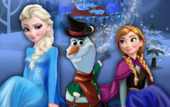 Elsa e Anna Building Olaf