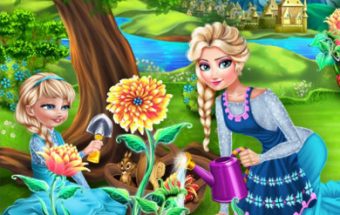 Elsa Mommy Gardening