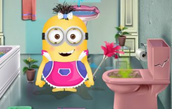 Minion Girl Fix the Bathroom