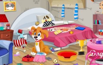 Puppy Messy Room Cleaning