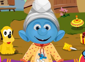 Smurfs Baby Bathing