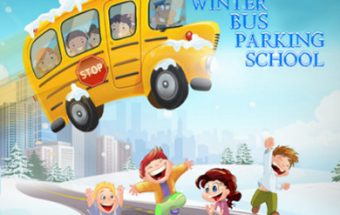 Winter School Bus Parking