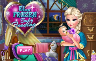 Elsa Frozen Baby Feeding