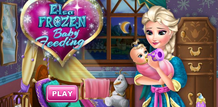 Elsa Frozen Baby Feeding
