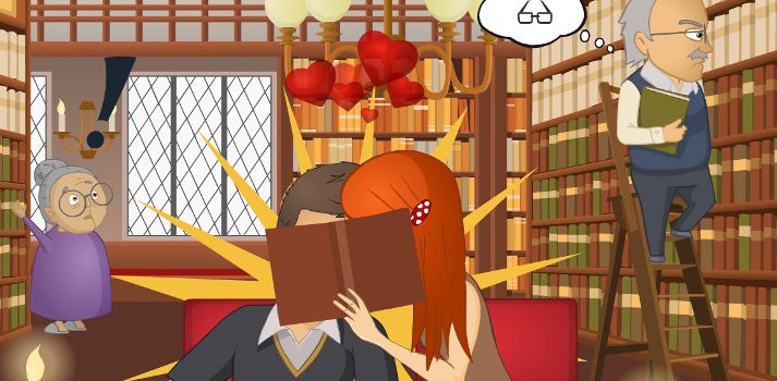 Kiss at the Library