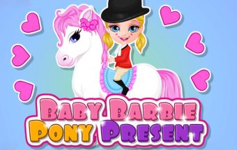 Baby Barbie Pony Present