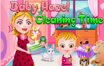 Baby Hazel Cleaning Time