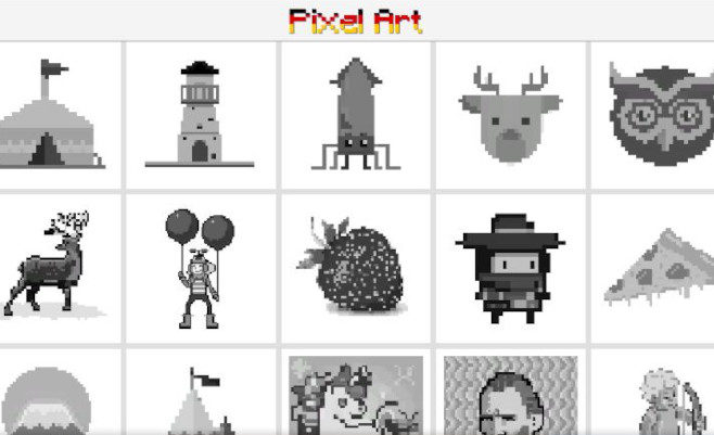 Scegli il disegno e colora i pixel